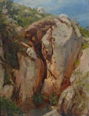 Nymphaeum des Nero bei SubiacoSubiaco. Gestürztes Gestein