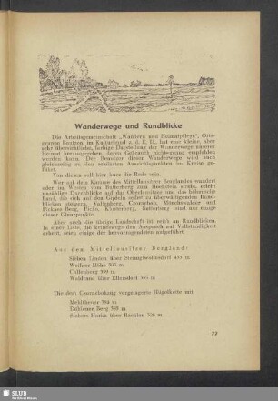 Wanderwege und Rundblicke