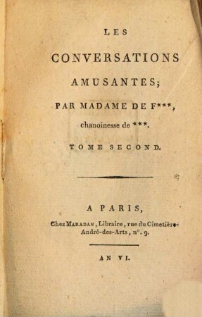 Les Conversations Amusantes, 2