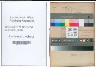 Entnazifizierung Hellmut Hummerich , geb. 12.01.1913 (Ingenieur)