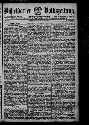 Düsseldorfer Volkszeitung. 1871-1872