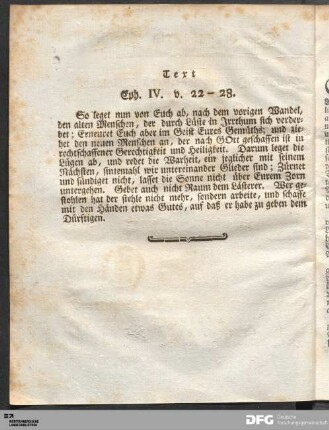 Text Eph. IV. v. 22-28.