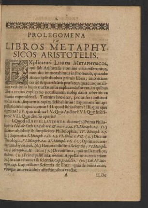Prolegomena In Libros Metaphysicos Aristotelis.