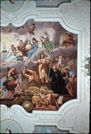 Allegorie der Ankunft des heiligen Benedikt auf dem Monte Cassino