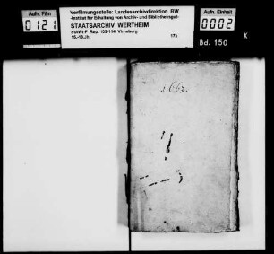 [Manual] Amts- und Geldrechnung Virneburg, mit Partikular der Forstrechnung 1662