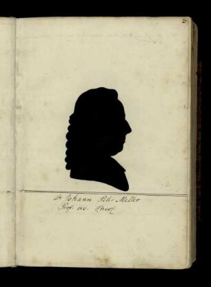 Dr. Johann Peter Miller Prof. ord. Theol.