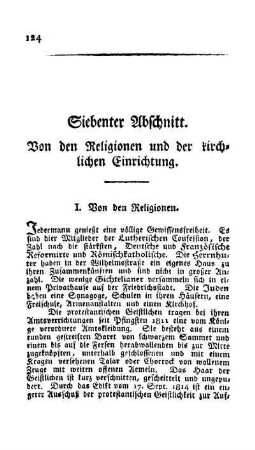 Siebenter Abschnitt. Von den Religionen und der kirchlichen Einrichtung