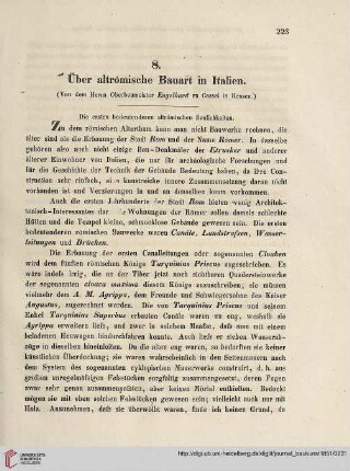 30: Über altrömische Bauart in Italien