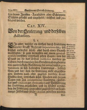 Cap. XIV. Von der Leuterung/ und derselben Adhaesion