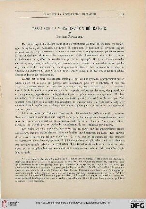 13: Essai sur la vocalisation hébrai͏̈que, [1]