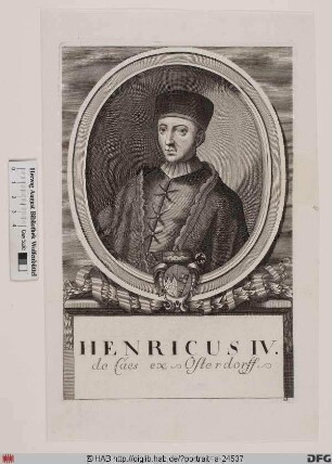 Bildnis Heinrich IV. (von Hessberg, gen. "Käs und Brod"), 1202/03-07 gewählter Bischof von Würzburg