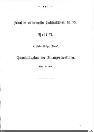 Staatshaushaltsplan 1929, Heft 6