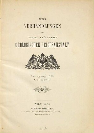Verhandlungen der Geologischen Reichsanstalt. 1888