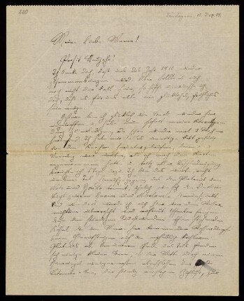 Brief an Mama, 10.12.1909, Tendaguru