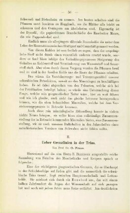 Über Grenzlinien in der Trias (O. Fraas)