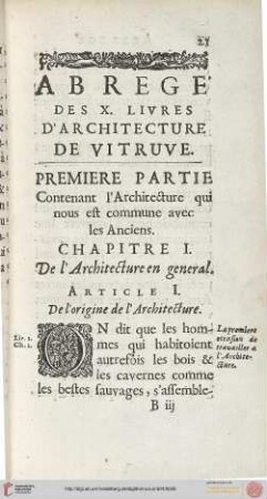 Première partie: Chapitre I.