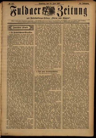 Zweite Ausgabe vom Samstag, den 19. Juni 1897.
