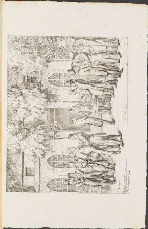 Lithographie: [Zusammenkunft]