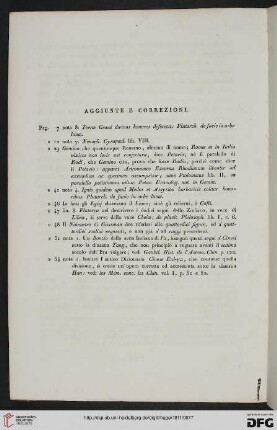 Aggiunte e correzioni