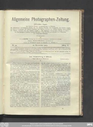 Nr. 34. 20. November 1903. Jahrg. X.