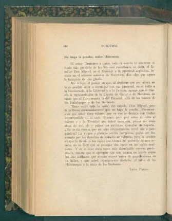 No haga la prueba, señor Unamuno