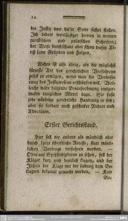 Erster Gerichtsstand