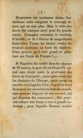 Pensée d'un soldat sur la sépulture de Napoléon
