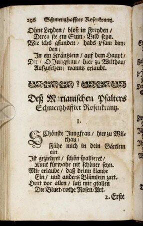 Deß Marianischen Psalters Schmertzhaffter Rosenkrantz