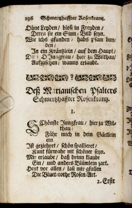 Deß Marianischen Psalters Schmertzhaffter Rosenkrantz