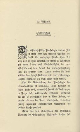 32. Abschnitt. Sittlichkeit