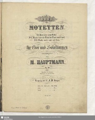 2: No. 2. Macht hoch die Thür', die Thor' macht weit