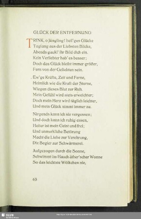 Glück der Entfernung