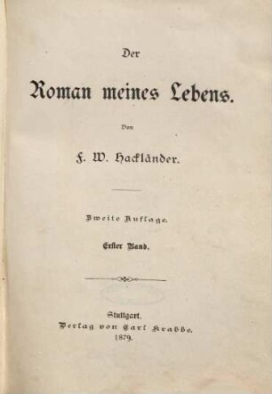 Der Roman meines Lebens, 1
