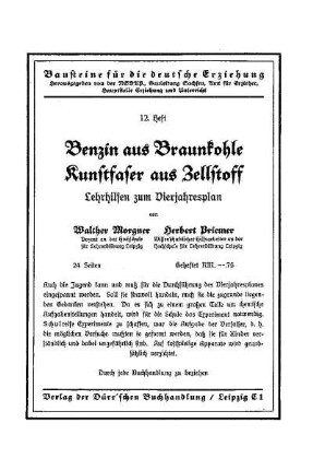 Bausteine für die deutsche Erziehung : Beilage