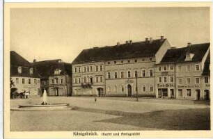 Königsbrück. Markt mit Amtsgericht