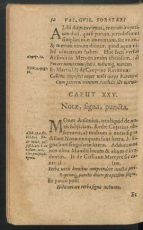 Caput XXV. Notae, signa, puncta.