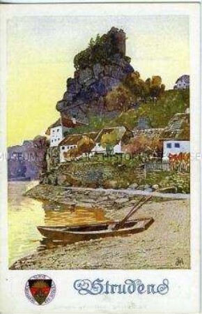 Struden/Donau, Postkarte des Deutschen Schulvereins Nr.281