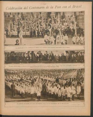 Celebración del Centenario de la Paz con el Brasil