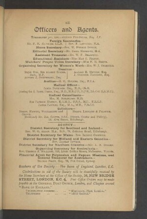 Officers and Agents