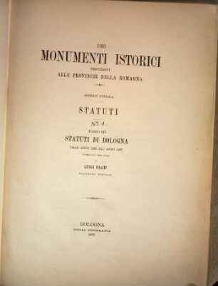 Statuti di Bologna dall'anno 1245 all'anno 1267, 3