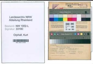 Entnazifizierung Kurt Orphall , geb. 15.02.1906 (Justizinspektor)