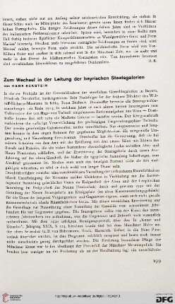 Zum Wechsel in der Leitung der bayrischen Staatsgalerien