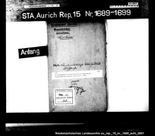 Die Genehmigung zur Wiederaufnahme des abgedanketen niederländischen Soldaten Jacob Eils in Emden