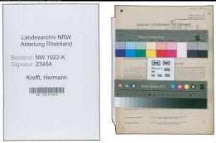 Entnazifizierung Hermann Krefft , geb. 18.08.1886 (Metzger)