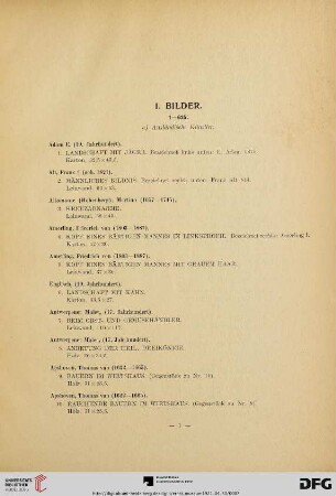 I. Bilder (Nr. 1-625)