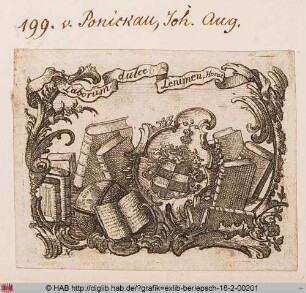 Exlibris des Johann August von Ponickau