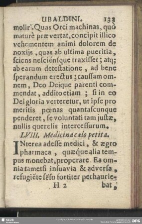 LVIII. Medicina caelo petita