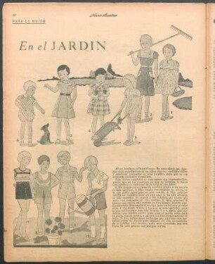 En el jardín [Dibujos] : Para la mujer