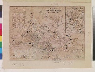 PLAN der Stadt Kiel mit der Umgegend.