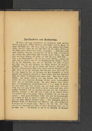 Sprüchwörter und Denksprüche.